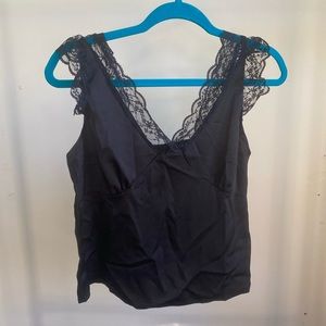 Black laced tank top